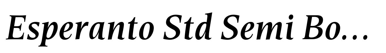 Esperanto Std Semi Bold Italic